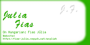 julia fias business card
